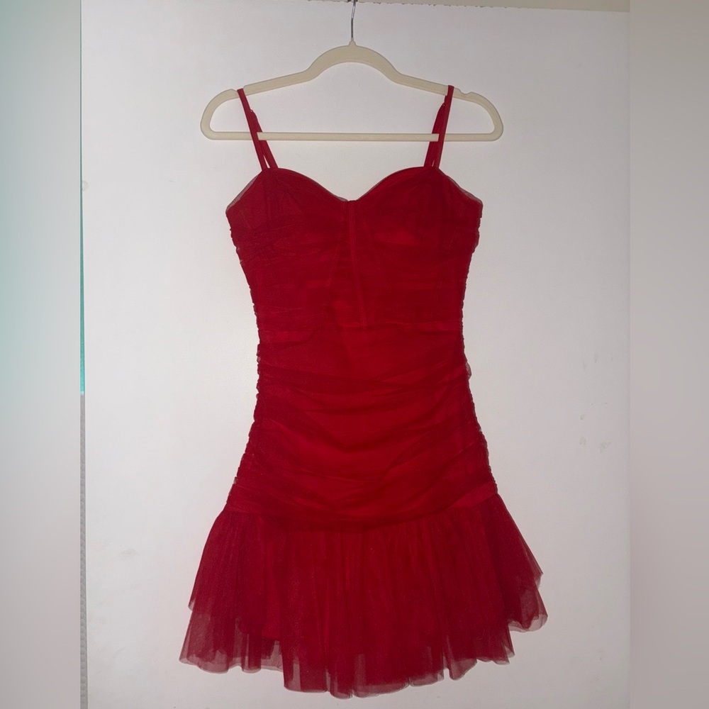 Red Strapless Dress